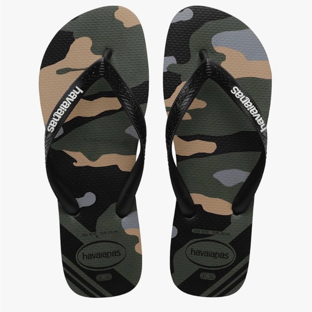 Havaianas Men’s Top Camu Sandal Green Olive Flip-Flops Size 13 NEW